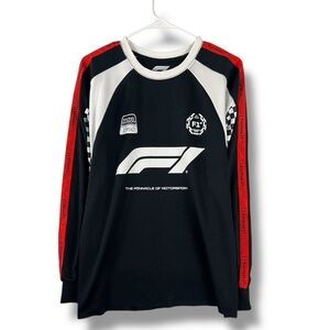 Formula 1 Shirt Long Sleeve Mens Small Medium F1 Racing Motorsport Checkered